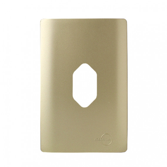 Placa p/ 1 Tomada Vertical 4x2 - Novara Dourado Placa p/ 1 Tomada Vertical 4x2 - Novara Dourado